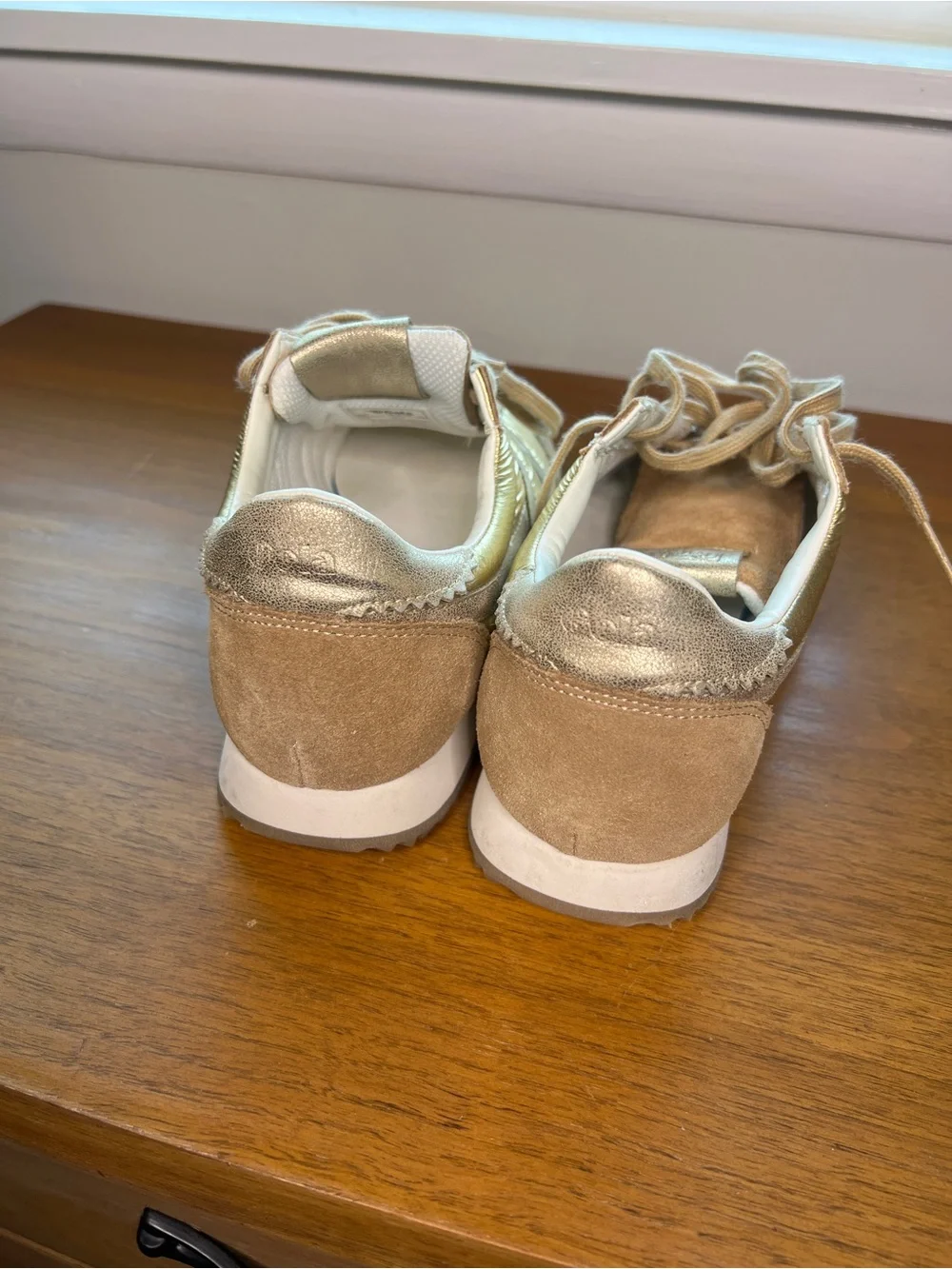 Women's Gola Boston 78 Metallic Gold Suede Sneakers Size 7